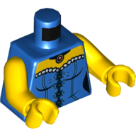 Lego Torso Corset with Pendant Print, Yellow Arms and Hands / Blue