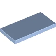 Tile 2 x 4 with Groove / Bright Light Blue