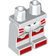 Hips and White Legs with Clone Trooper Armor, Red Markings Print / White