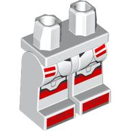 Lego Hips and White Legs with Clone Trooper Armor, Red Markings print / White