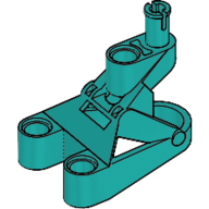 Lego Large Figure Foot, 3 x 4 1/2 x 2 1/3 with Technic Pin Connector / Dark Turquoise