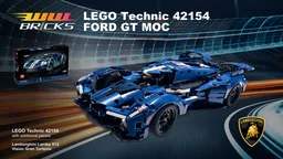 Lamborghini V12 GT - LEGO Technic 42154 Ford GT with additional pieces