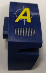 Technic, Panel Car Mudguard Left with Yellow Letter A Agents Logo, Air Vent Pattern (Sticker) - Set 8636