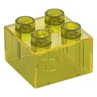 Duplo Brick 2 x 2 / Trans-Yellow