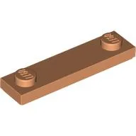 Plate Special 1 x 4 with 2 Studs with Groove [New Underside] / Nougat