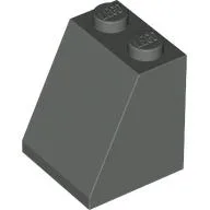 Brick Sloped 65° 2 x 2 x 2 with Bottom Tube / Dark Gray