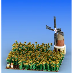 Windmill & Sunflowers