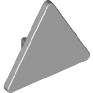 Lego Road Sign Clip-on 2.2 x 2.667 Triangular / Light Bluish Gray