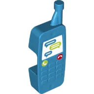 Duplo Telephone with Reinforced Antenna and Keypad and Speech Bubbles Print / Dark Azure
