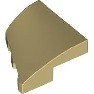 Brick Wedged, Curved 2 x 2 with Stud Notch Right / Tan
