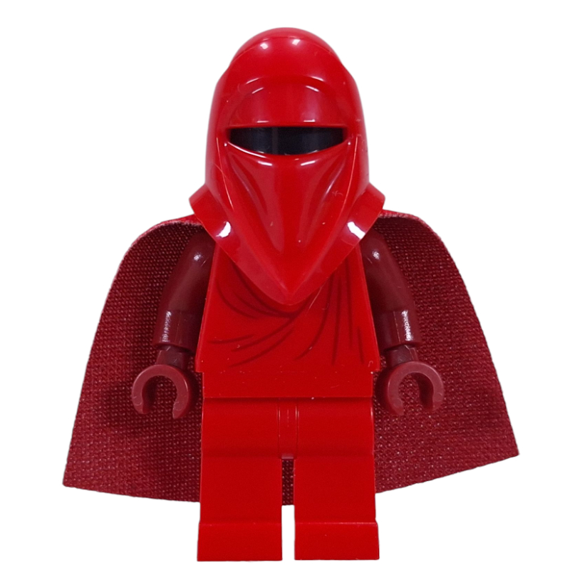Lego Royal Guard, Dark Red Hands, 19888 Cape, 28621 Head