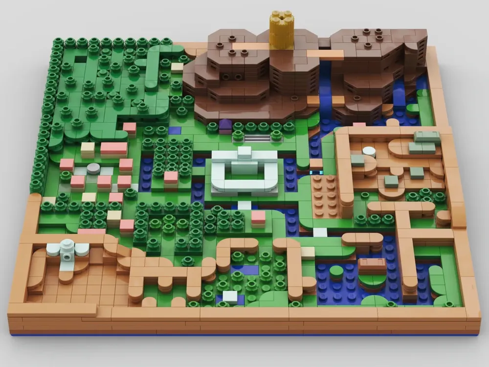 Lego The Legend of Zelda: A Link to the Past - Light World Overworld Map