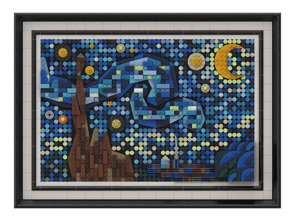 Lego Starry Night 2.0 (in the style of The Great Wave 31208)
