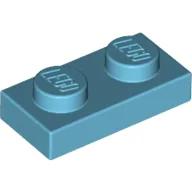Plate 1 x 2 / Medium Azure
