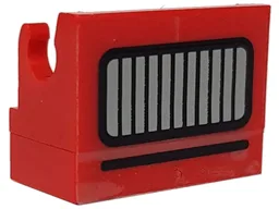 Stickered Assembly 2 x 1 x 1 1/3 with Black Line and Silver Grille Pattern (Sticker) - Set 5561