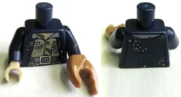 Torso PotC Jacket over Barnacle Encrusted Shirt Pattern / Dark Blue Arms / Tan Hand Right / Medium Nougat Hand Crab Pincer Left
