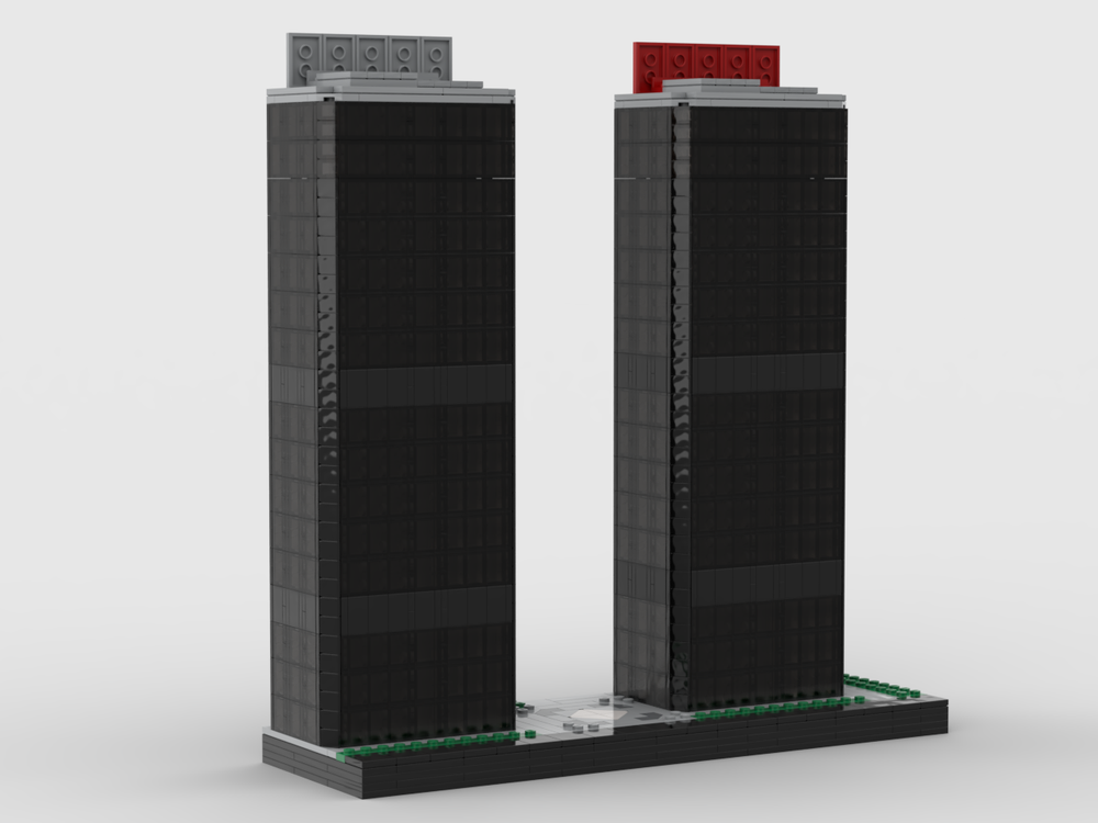 Lego Revenue and Immigration Towers at 1/650th Scale