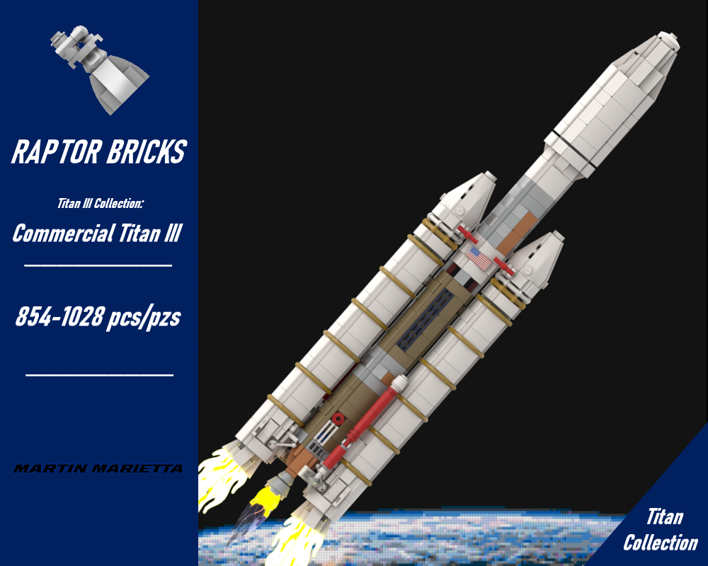 Lego Commercial Titan III (at 1:110 scale)