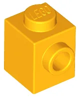 Brick Special 1 x 1 with Stud on 1 Side / Bright Light Orange