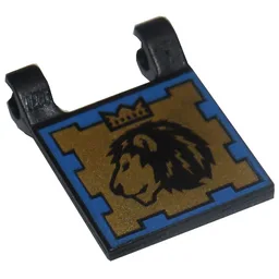Flag 2 x 2 Square with Dual Print, Scorpion and Lion with Crown