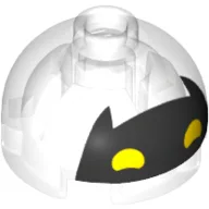 Brick Round 2 x 2 Dome Top with Batgirl Mask Print