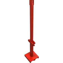 Boat, Mast 2 x 2 x 9 2/3 Bar with Slot on Top and 2 Finger Hinge on Two Sides / Red