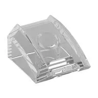 Brick Curved 2 x 2 with Lip, No Studs / Trans-Clear