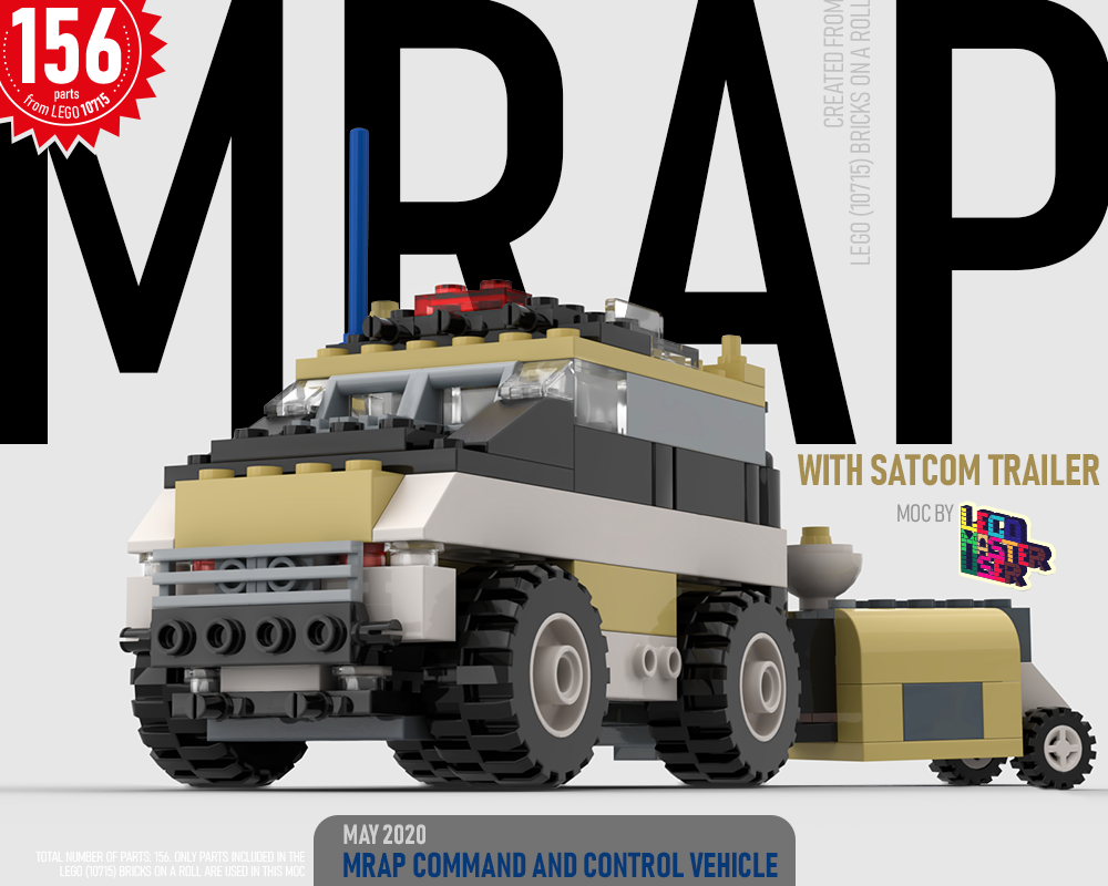 Lego MRAP CCV with SATCOM trailer