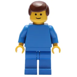 Man - Blue Torso, Blue Legs, Brown Hair