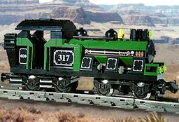 Large Train Engine Green
