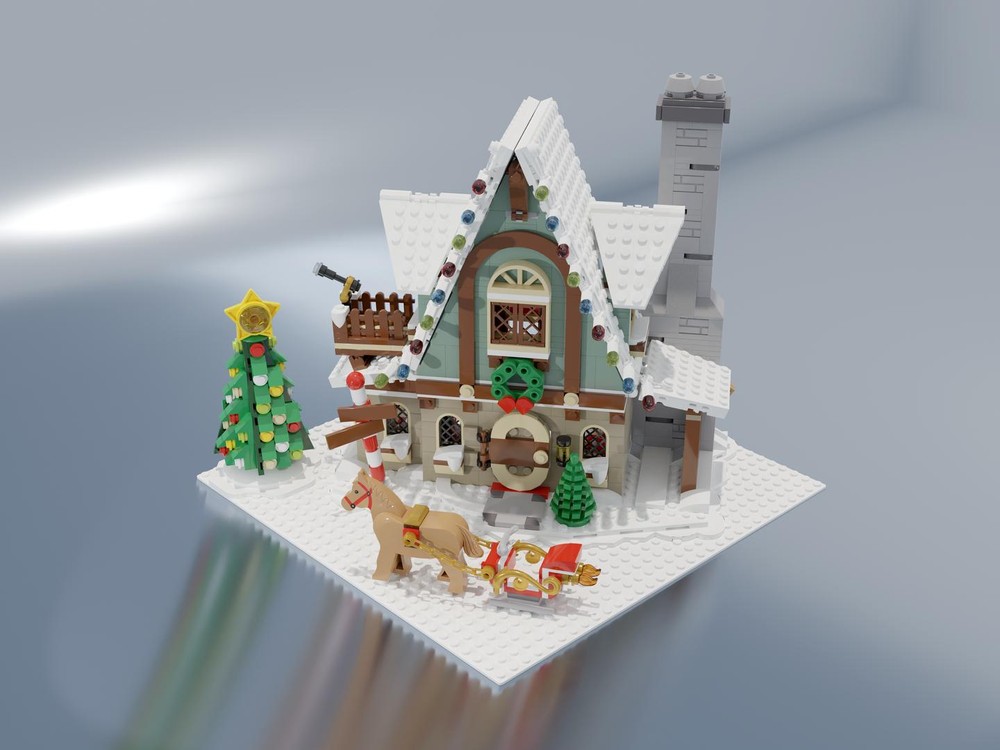 Lego Elf Club House - how to attach to a baseplate