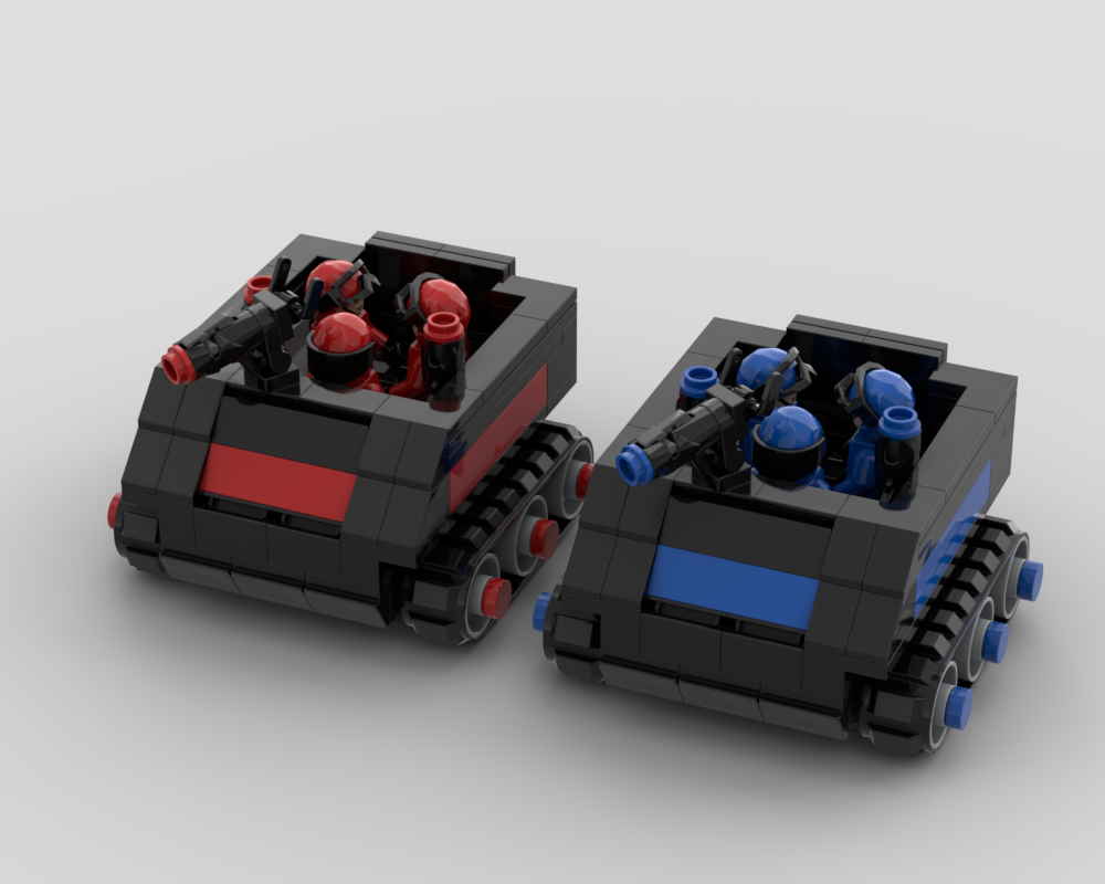 Lego Red VS Blue Troop Transport