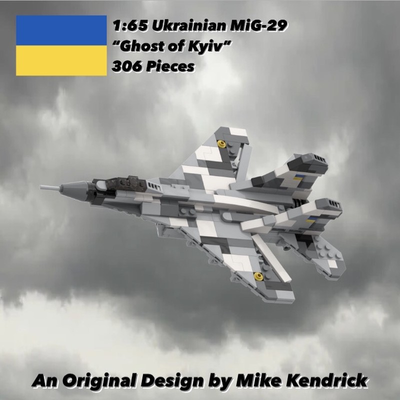 Lego 1:65 Ukrainian MiG-29 ("Ghost of Kyiv")