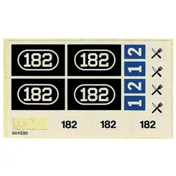 Sticker Sheet for Set 182-1 / [No Color/Any Color]