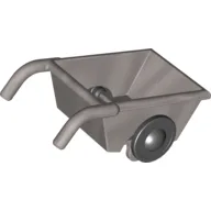 Duplo Wheelbarrow with Thin Black Wheels / Pearl Light Gray