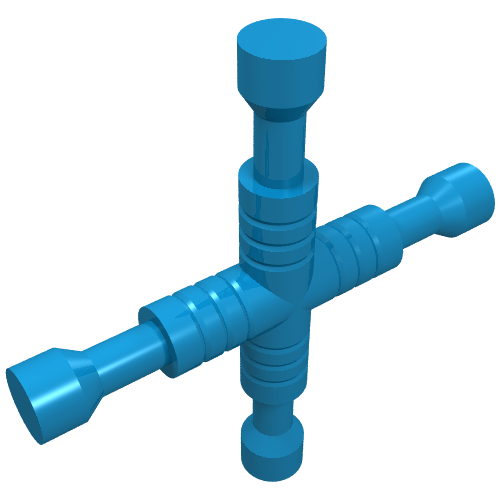 Lego Tool Wrench 4-Way Lug / Dark Azure