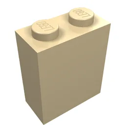Brick 1 x 2 x 2 with Inside Stud Holder / Tan