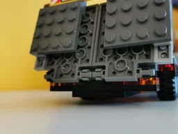 Grey trailer for heavy cargo