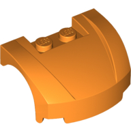 Lego Vehicle Body, Wheel Arch / Mudguard 3 x 4 x 1 2/3 Low Profile, Curved Front / Orange