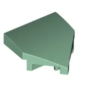 Brick Wedged, Curved 2 x 2 with Stud Notches / Sand Green