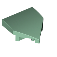 Lego Brick Wedged, Curved 2 x 2 with Stud Notches / Sand Green