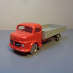 HO Scale Mercedes Open Bed Truck - Gray Flatbed / HO Olive Green