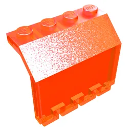 Hinge Panel 2 x 4 x 3 1/3 / Trans-Neon Orange