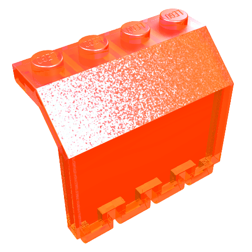 Lego Hinge Panel 2 x 4 x 3 1/3 / Trans-Neon Orange