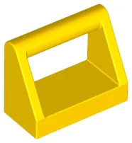 Tile Special 1 x 2 with Handle / Yellow