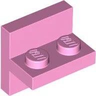 Bracket 2 x 2 with 1 x 2 Vertical Studs / Bright Pink