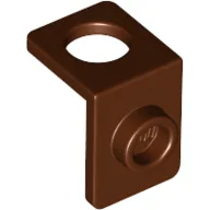 Minifig Neckwear Bracket [One Stud] - Reinforced / Reddish Brown