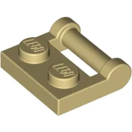 Plate Special 1 x 2 [Side Handle Closed Ends] / Tan