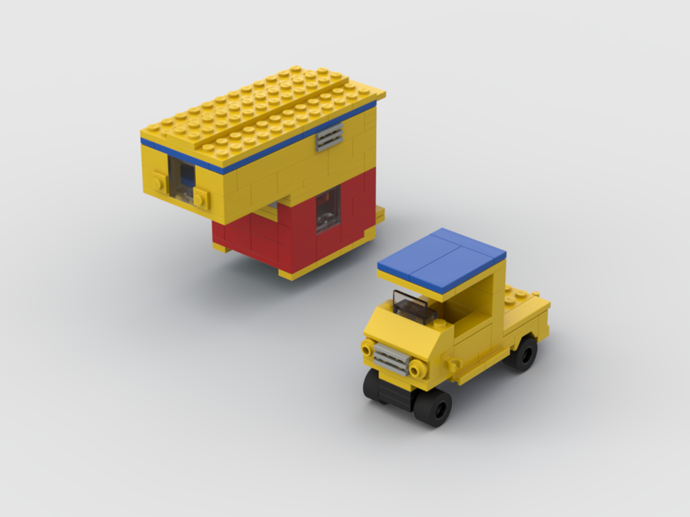 Lego truck and truck camper