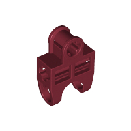 Lego Technic Axle Connector 2 x 3 with Ball Socket, Open Sides / Dark Red